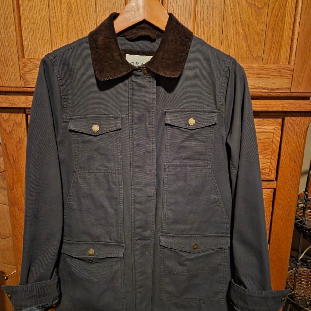 Womens NWOT Orvis Blue Chore Flannel-Lined Jacket Size S